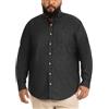 Van Heusen - Camicia da Uomo a Maniche Lunghe in Popeline con Bottoni - Nero - 3X-Large Grande