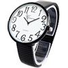 FTW Black super grande Face - Fascia elastica di facile lettura orologio