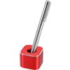 PATIKIL Supporto Singolo per Penna in Alluminio, Base Portapenne Espositore per Penna Portapenne per Spazzolino da Denti per Aula Casa Ufficio, Rosso