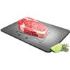 Flexzion Piastra scongelamento veloce per cucina carne casa - Piatto per scongelare in lega di alluminio, Vassoio scongelante rapido senza microonde per cibo carne manzo maiale braciole pesce nero