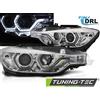 Tuning Tec Coppia FARI ANGEL EYES LED DRL CROMATI per BMW F30/F31 10.2011 - 05.2015 ALOGENI