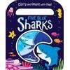 Katie Button Five Blue Sharks (Libro di cartone) Count and Carry Board Books