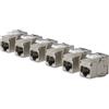 StarTech.com C8KEYSTP1806PK, Connettore piatto, Argento, RJ-45, Femmina-Femmina, 25/40GBase-T