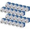 StarTech.com C6KEYTL180WH24PK, Connettore piatto, Blu, Bianco, RJ-45, Femmina-Femmina, 10GBase-T