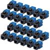 StarTech.com C6KEYTL180BK24PK, Connettore piatto, Nero, Blu, RJ-45, Femmina-Femmina, 10GBase-T