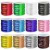 Ewparts Ewpart 12 rotoli di filo di nylon da 2 mm per bracciali, gioielli, corda di raso per kumihimo, perline, cordino, collana, portachiavi, makrame, intrecciatura corda di seta