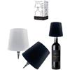 Tinta Unita - Lampada Tappo Ricaricabile "Happy Hour Lamp" - USB Touch 3 Intensità - Luce 360° - Design per Bottiglia di Vino - Regalo Natale - Bianca o Nera - Batteria 1200mAh (Bianco)