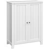 Brigros WeHome - Mobiletto Bagno Salvaspazio Con Due Ante, Mobiletto Multiuso, Mobile Cucina, Mobili Bagno, Con 2 Ripiani Regolabili, 30x60x80 Cm, Mobile Bagno Salvaspazio Bianco (Bianco)