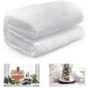 Jiaoshou Pan Coperta di Neve Artificiale 80 × 240 cm, Tappeto di Neve Finta in Rotolo, Ideale per Albero di Natale, Villaggio Natalizio e Decorazioni Invernali (2pcs 80 * 300CM)