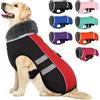 QBLEEV Caldo cappotto per cani riflettente per cani, giacca invernale impermeabile | Vestiti a collo alto per animali domestici, per il freddo, in pile spesso, caldo e caldo, tuta da neve per cani di taglia
