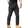 Generisch Pantaloni da trekking da uomo, impermeabili, elasticizzati, tattici, da lavoro, jogging, slim fit, con più tasche, leggeri, in tessuto ripstop, in softshell, traspiranti, O nero., L