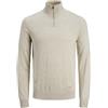 JACK & JONES Quarter Zip Plain Quarter Zip | Regular Fit, Semplice, Maniche lunghe, Casual, Temperatura massima 30°C ciclo delicato