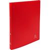 Exacompta - 54195E - 1 Raccoglitore Opak con Etichetta - Polipropilene Opaco 0.5 mm - 2 Anelli Tondi 15 mm - Dorso 20 mm - F.to Esterno 25x32 cm per A4 - Colore: Rosso