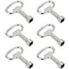 PATIKIL 8mm/0,3 Foro Presa Chiave Chiave 6pz Zinco Lega Quadrato Elettrico Armadietto Gas Acqua Contatore Interruttore Sicurezza Chiave per Armadio Pannello Serratura