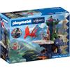 PLAYMOBIL | Cavalieri | Torre del Cavaliere del Drago | Torre con drago, ponte levatoio e grotta a forma di testa di drago | Giocattolo castello per bambini dai 4 anni in su | 72113