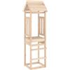 vidaXL Torre da Gioco 52,5x46,5x206,5 cm in Legno Massello di Pino