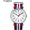 TIMEX Orologio Timex Weekender Uomo Donna Bianco Rosso Analogico T2N746 Consegna Im...