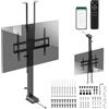 Maclean Supporto TV motorizzato MC-125 per soffitto e pavimento 43-88 pollici 60 kg VESA 600x400 telecomando controllo vocale Alexa Google Home App Tuya sistema anticollisione design elegante in