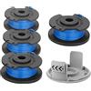 Mumaxun RAC124 - Bobina di ricambio da 1,6 mm, compatibile con Ryobi ONE+ 18 V, 24 V, 40 V, RLT2925, RLT1825, RLT1825Li, RLT1825LL13, RLT1825M13, OLT1832 (4spool+1tap)