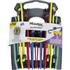 Master Lock 3043EURDAT Cavi Elastici con Ganci Invertito Adatto per Giardinaggio, Trasporto, Trasloco, Campeggio Verde/Giallo/Rosso/Blu, 2 x 25 cm + 2 x 45 cm + 2 x 60 cm + 2 x 80 cm + 2 x 100 cm