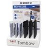 Tombow Espositore 24 gomme di precisione Tombow Mono Zero - 2 punte e 2 colori assortiti PEH-KU-24P