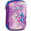 Seven Astuccio Stitch Quick Case, Completo di Matite, Pennarelli, Colori, Accessori Zaino, Elementari, Medie, Superiori, Blue Deep, Bambine e Bambini, viola