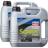 LIQUIMOLY Olio motore Liqui Moly 2T, specifico per motociclette, scooter e veicoli stradali, minerale, confezione da 2 x 4 litri, codice prodotto 1237