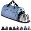 Fitgriff® Borsa sportiva e da viaggio per uomo e donna - con scomparto per scarpe e scomparto impermeabile - borsa per sport, fitness e viaggi - borsa da palestra (azzurro chiaro, 48 x 26 x 25 cm (piccola))