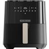 BLACK+DECKER - Friggitrice ad Aria Senza Olio BXAF5000E | 1300W | Capacità 5L | 8 Programmi Preimpostati | Riduzione del Grasso del 99% | Cestello Antiaderente e Facile da Pulire