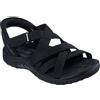 Skechers Reggae-Strollin' On, Sandalo Sportivo Donna, Nero, 38 EU