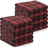 Utopia Towels Asciugamani Utopia - 200 GSM Strofinacci, 38 x 64 cm, Asciugamani da Cucina in Cotone, Set di Strofinacci e Strofinacci Morbidi e Riutilizzabili (Confezione da 12, Rosso Nero)