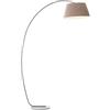 Brilliant lampada lampada da terra con fiocco brok 2.0m marrone/grigio | 1x A60, E27, 60W, adatto per lampade standard (non incluse) | Scala da A ++ a E | Girevole con interruttore a pedale/t