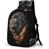 WECECE Zaino Scolastico Lion Bambini 8-12 Anni Zainetti Animal Alunni Scuola Primaria Borsa Scolastica, per Studenti Resistente Moderno Scuola e Tempo Libero Backpack