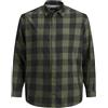 Jack & Jones Camicia a Quadri da Uomo Slim Fit, Oliva impolverato, 3XL