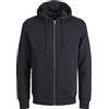 Jack & Jones Jjestar Basic Sweat Zip Hood Noos - Felpa con Cappuccio da Uomo, Nero, XL