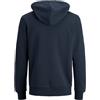 JACK & JONES Jjecorp Logo Sweat Hood Noos Felpe con cappuccio, Blu (Navy Blazer Detail: Reg Fit), XS Uomo