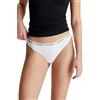 Calvin Klein Perizomi Donna Confezione da 3 Modern Logo Tanga, Bianco (White/White/White), L