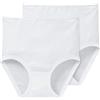 Schiesser Donna Slip, Cotone Resistente Alte Temperature Classica Passform (Pacco 2 - Bianco (100-bianco), 44