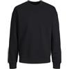 JACK & JONES Uomo Maglia Basic Maglione Manica Lunga Girocollo Caldo Pullover Senza Cappuccio JJESTAR, Colore:Nero, Dimensione Maglia:L