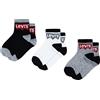 Levi's Kids BATWING MID CUT 3PK 0078 Calzini Bambino Black 7-9 Anni
