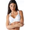 Lovable Reggiseno Sportivo Alto Impatto in Microfibra Tecnica | Allacciatura Frontale | Cotone Interno | Supporto con T-Back | Active Comfort Donna, Bianco, 36 / 4B