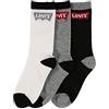 Levi's Kids Batwing Regular Cut 3Pk Calzini Bambini e Ragazzi, Nero, 9-11