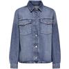 Only Onlella L/S Pocket Shirt Tai519 DNM Noos Jeans Camicia Medium Blue Denim, X_s, Media Blu Denim, x_s