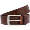 JACK & JONES Jacstockholm-Cintura in Pelle Noos, Marrone Pietra, 80 cm Uomo