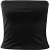 Urban Classics Tb4522-ladies Short Velvet Tube Top T-Shirt, Nero, S Donna