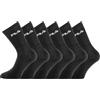 Fila Calzini Uomo e Donna 39-42, Cotone Rigenerato Set di 6, Nero