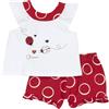 Chicco, Completo Neonata con T-shirt e Pantaloncini Corti, con Apertura sulla Schiena con Bottoncini, con Grafiche Moderne e alla Moda, in Cotone, Lavabile in Lavatrice, 0-24 Mesi, Designed in Italy