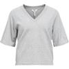 Object Objthess 2/4 Lo V-Neck Knit Top Noos, Chiaro Grigio Melange, XS