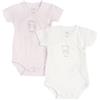 Chicco Body In Cotone, A Manica Corta, Apertura Frontale, Pigiamino per bambino e neonato Unisex - Bimbi, Rosa, 1 M/50Cm