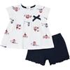 Chicco, Completo Neonata con T-shirt e Pantaloncini Corti, con Apertura sulla Schiena con Bottoncini, con Grafiche Moderne e alla Moda, in Cotone, Lavabile in Lavatrice, 0-24 Mesi, Designed in Italy
